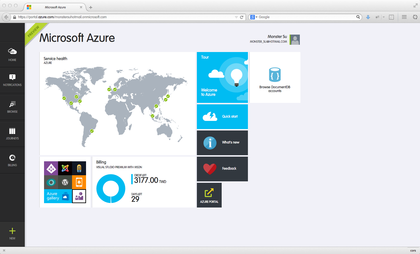 Azure Management Preview Portal